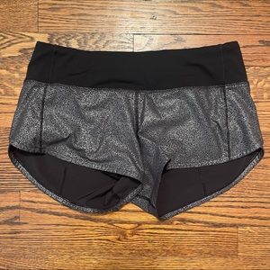 Metallic Lululemon shorts
